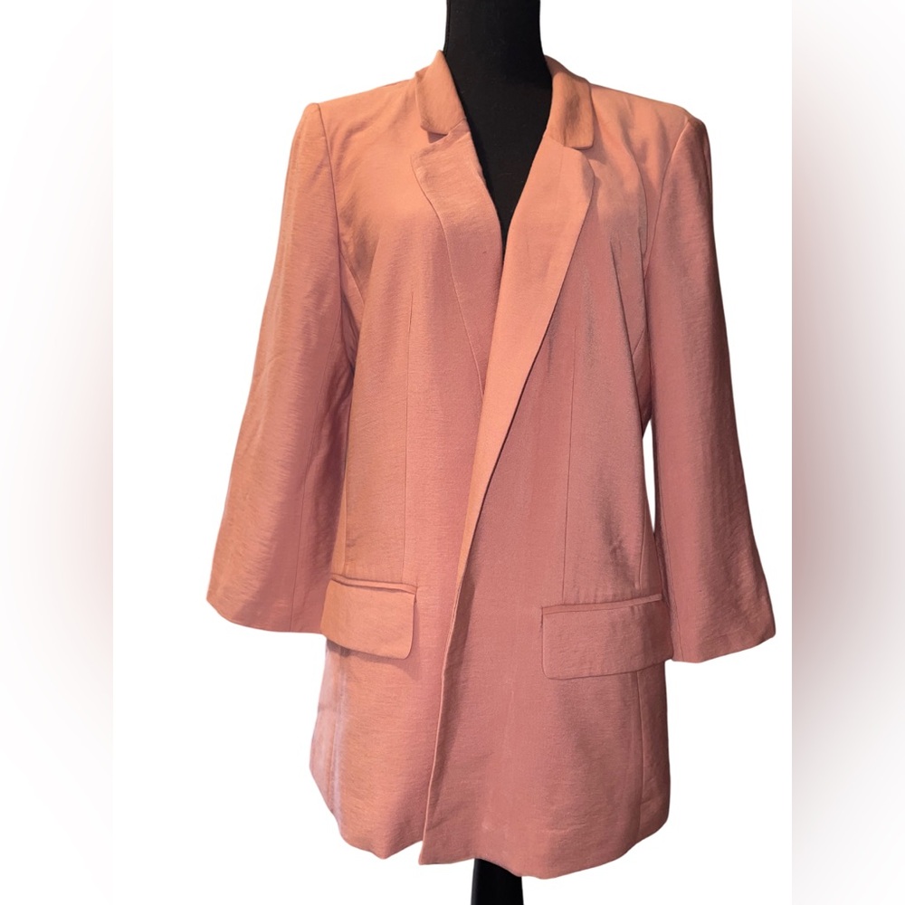 Ann Taylor LOFT Women's open relaxed Pink Blazer